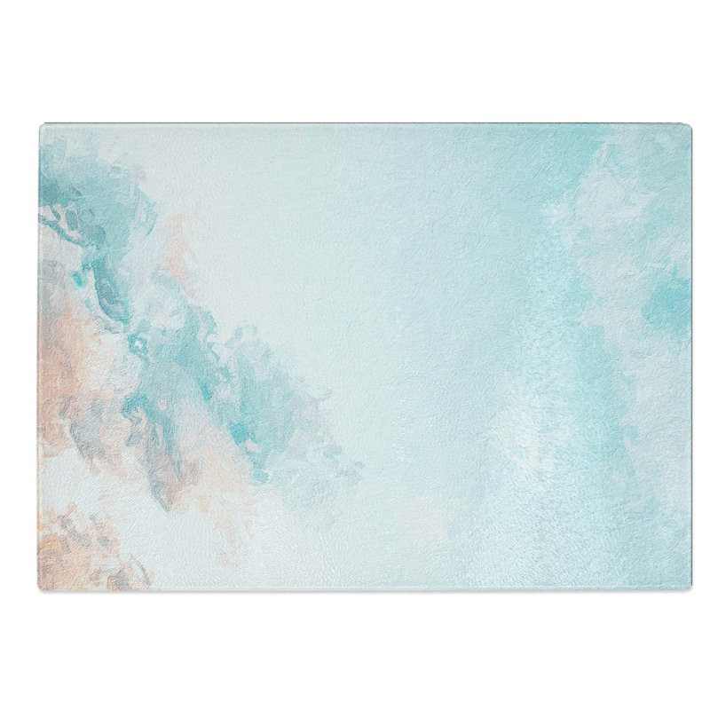 Tempered Glass Kissed Clouds Chopping Board, 39 cm W x 28.5 cm L