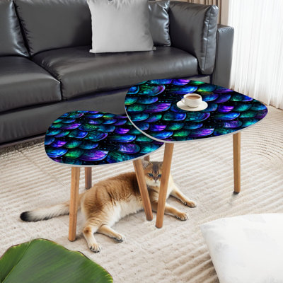 Ensemble de 2 tables basses gigognes Triangle