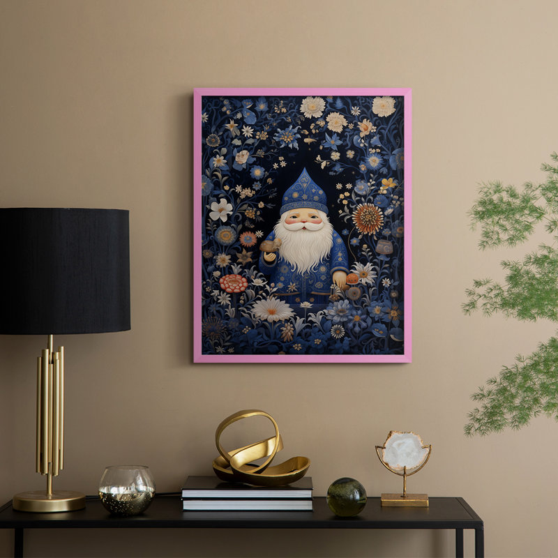 «Christmas Holiday Art DCLII», reproduction encadrée - bois massif, H 30 po x l 24 po, Noyer