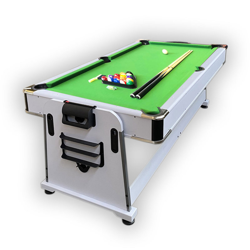 Table de jeu de 7 pi 3-en-1 EMERALD - table de billard, air hockey et tennis de table avec plateau repas