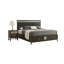 Ensemble de chambre avec grand lit 4 pièces Lito, revêtement gris, tiroirs de pied de lit-118445302-118445301