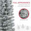 Arbre de Noël artificiel 5 pi avec 263 pointes floquées et base en métal
