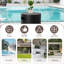 Black Round Propane Tank Cover Table – 20 lb Outdoor Concrete Hideaway with Side Handle for Patio or Deck-66832263