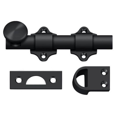 Deltana DDB425U19 4" Dutch Door Bolt; Heavy Duty; Black Finish