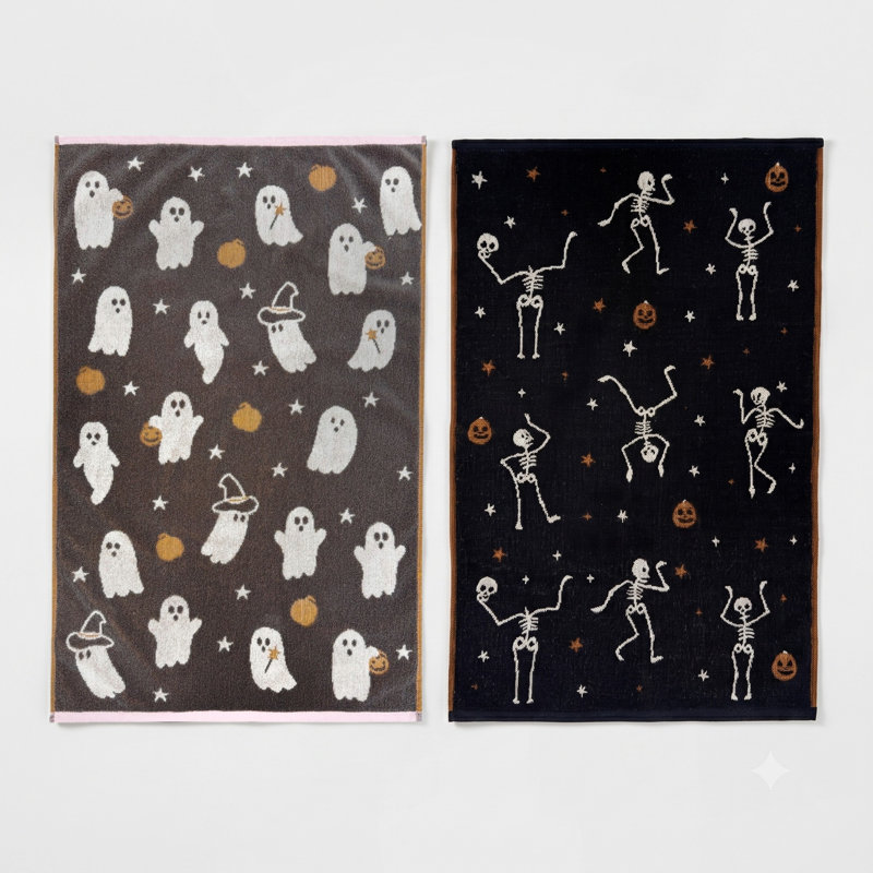 Fun Halloween Hand Towels 2pc Set