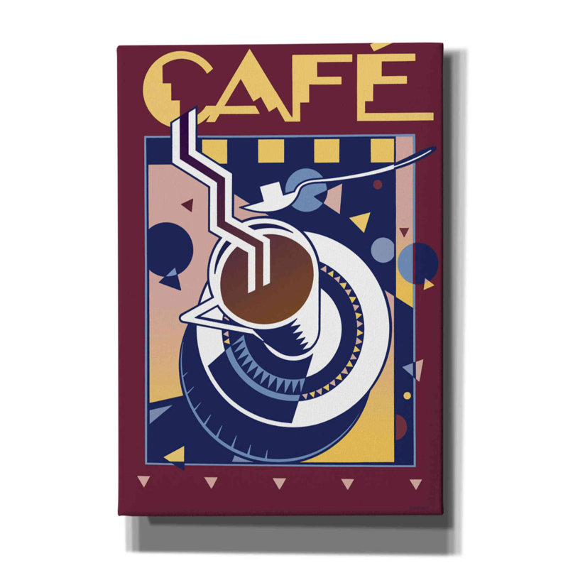 «Café» par David Chestnutt, estampe numérique sur toile, H 26 po x l 18 po x P 0,75 po