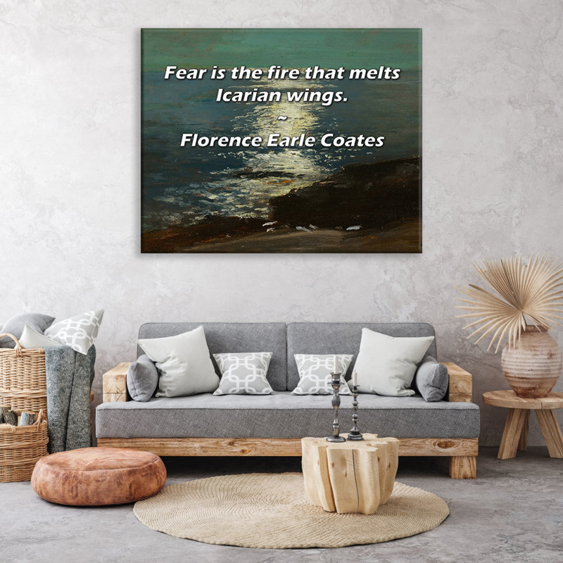 Toile tendue Astoria Grand Gallery par Florence Earle Coates: «La peur est le feu qui fait fondre, H 33 po x l 48 po