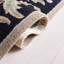 Tapis noir / beige en laine crocheté à la main à motif floral Hollander-21274553