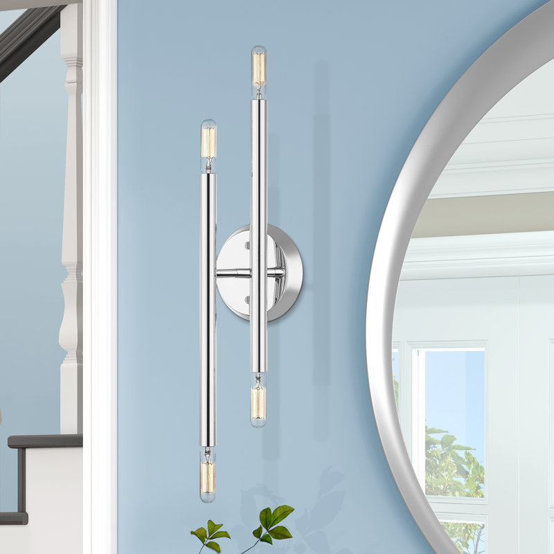 Poco Armed Sconce, Polished Chrome