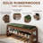 Solid wood shoe benches, leather or linen seat, double-tiered shelf design, flip-up storage-469693184-460349071-460349365