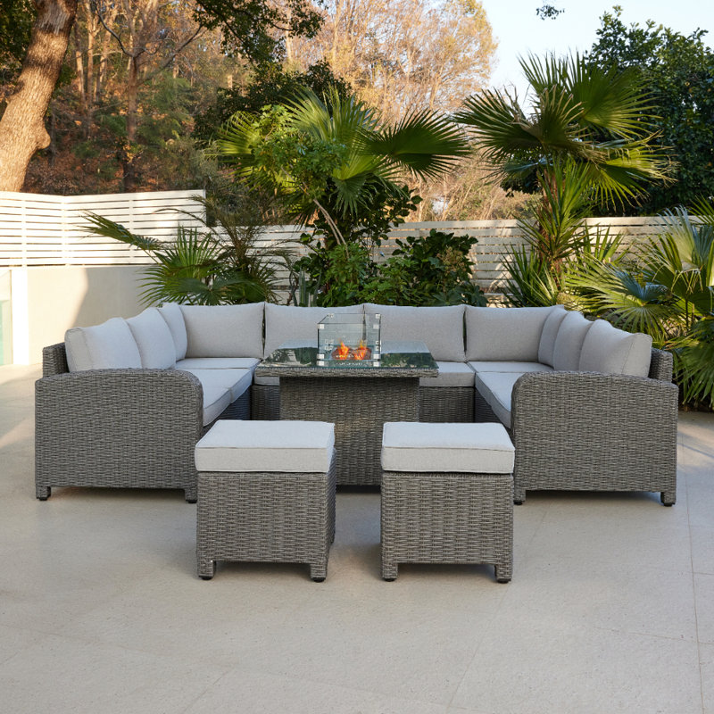 Clontz 10 - Person Garden Lounge Set with Cushions