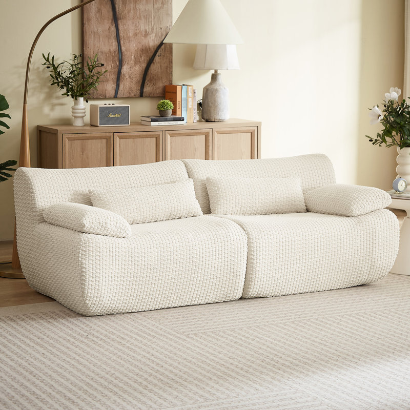 Canapé modulaire moderne désossé pour le salon et les chambres d'invités Corduroy 2 - Sièges à utilisation instantanée
