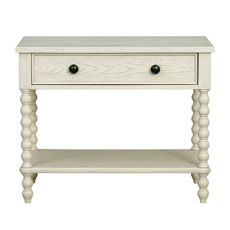 Grande table de chevet pour la chambre à coucher, Crème antique