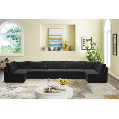 Ensoll Velvet U-Shaped Sectional Reversible