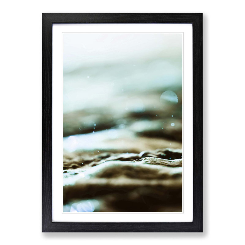 Magic of the Water in Abstract - Picture Frame Photograph Print, 65cm H x 48cm W x 2cm D, Black Framed