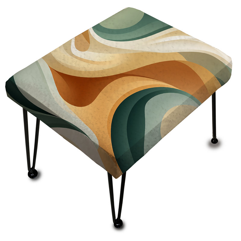 Zen Simplicity - Abstract Rectangle Ottoman