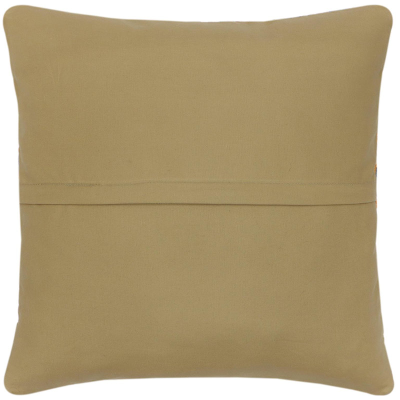 Coussin Tribim Estefana, Rouille / bleu / beige / gris, H 17 po x l 18 po