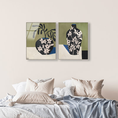 Noir Vase Set Acrylic Painting Print