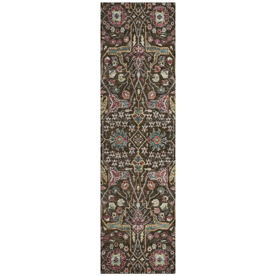 Leon Brown Washable Indoor-Outdoor Rug - 