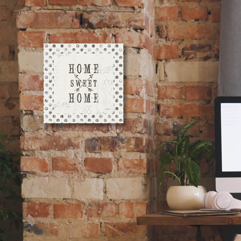 Art mural sur toile Epic Graffiti «Farmhouse Fresh 01a Home Sweet Home» par Katie pertiet, H 12 po x l 12 po x P 0,75 po