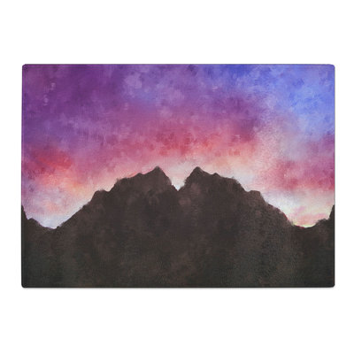 Tempered Glass Mountain Mirror Chopping Board