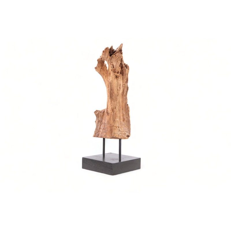 Table Top Organic Teak Sculpture- 34" Inch Tall