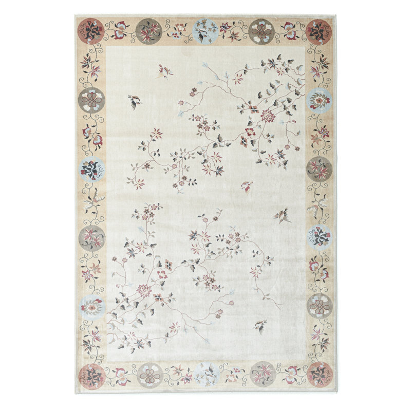 Power Loom Chenille Beige Rug, Rectangle 120 x 170cm