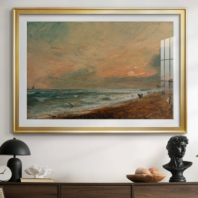 Weymouth Bay: Bowleaze Cove et Jordon Hill - John Constable - reproduction encadrée avec passe-partout et verre 1816 - 1817