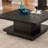 Mbala Cappuccino Square Pedestal End Table