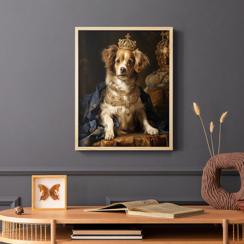 ANIMALS Series CLxx - reproduction encadrée de qualité supérieure - prête à être accrochée - aucun clou requis, Or