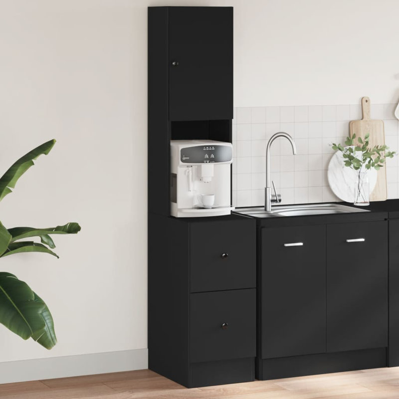 Kitchen Cabinet Set, Black