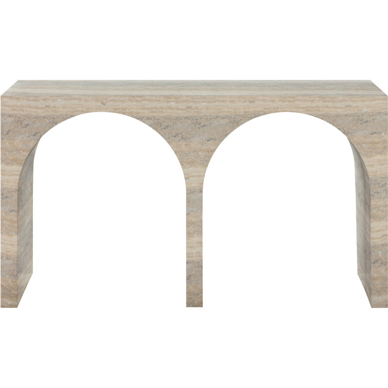 Pyresburg Finished Console Table, Travertine