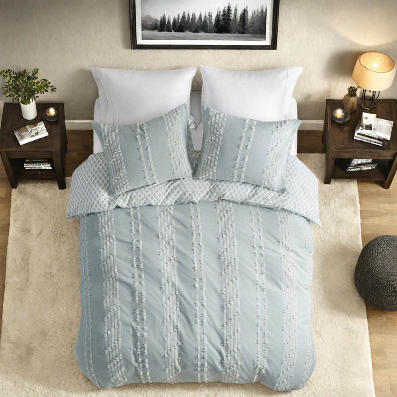 Premium Cotton Bedding Sets, Modern Jacquard Design, Bedroom Oasis