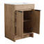 Meuble-lavabo de salle de bain avec lavabo en céramique. 24 po autoportante. 2 portes à fermeture en douceur. Contreplaqué. Évier blanc de style moderne. Matériau de contreplaqué de l'armoire. Décoration-1688329177-1688329181
