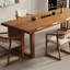 62.99" Brown Rectangular Solid Wood Dining Table-704886943