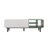Modern Living Room Two - Tone Coffee Table With 2 Drawers & Open Shelves, Hidden Handle