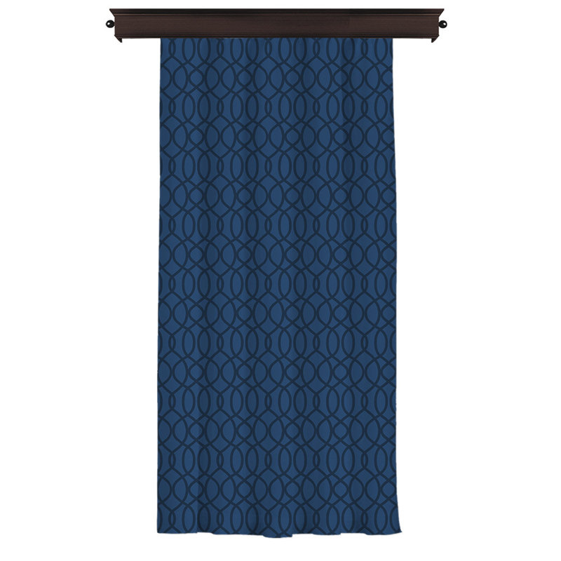 Rideau en polyester Atul, Bleu
