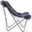 Fauteuil papillon en peau de mouton-1275893026