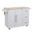 Kitchen Island With Spice Rack,Towel Rack And Extensible Solid Wood Table Top-15179887