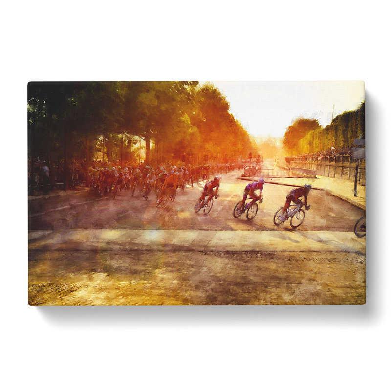 Tour De France Cycling - Wrapped Canvas, 40cm H x 60cm W x 3cm D