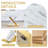 7 - Piece Luxury Kitchen Dining Table Set with Gold X-Base-1454579337-1454579339-1454579340