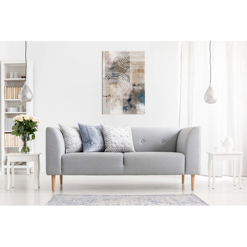 White Nordic Patterns - Wrapped Canvas Painting, 31cm H x 20cm W x 1.8cm D
