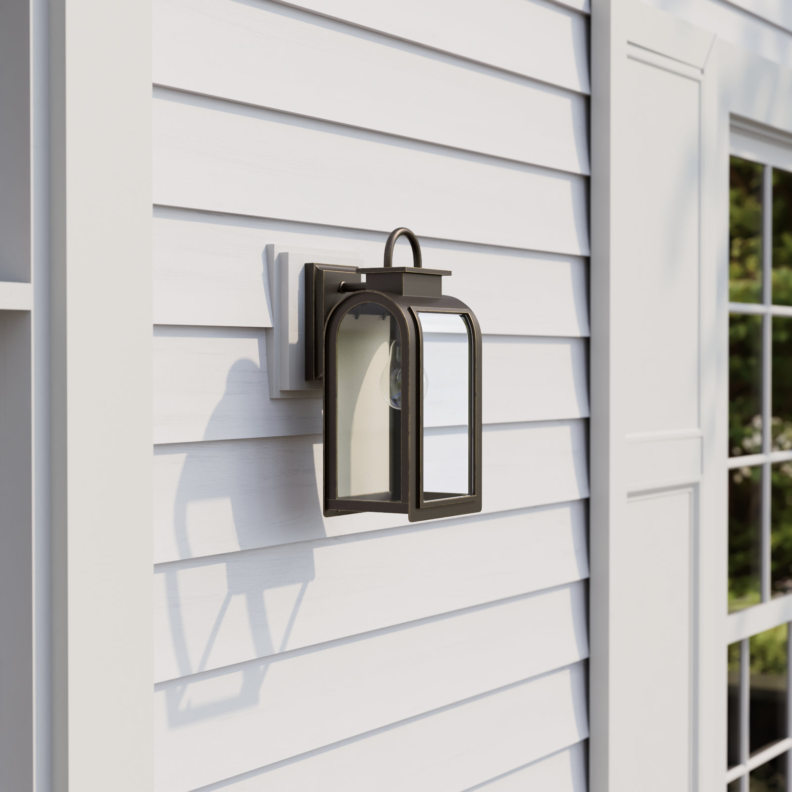 Matheus Single Light Outdoor Wall Light, 13.25" H x 6.5" W x 6.875" D