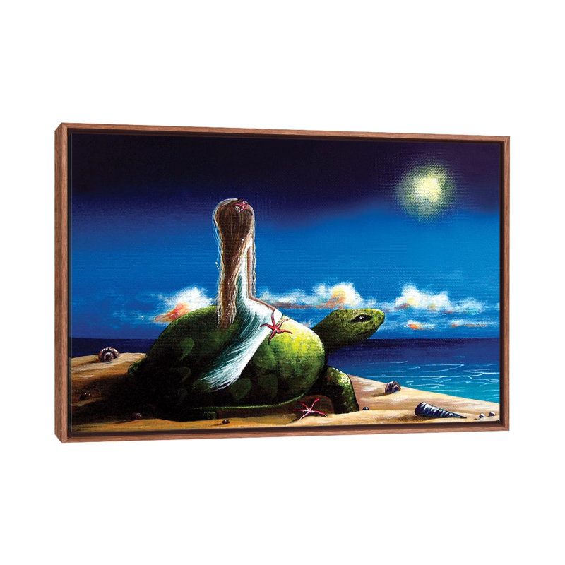 Dreams Before I Awake by Moonlight Art Parlour - Print on Canvas, 66.04 cm H x 45.72 cm W, Classic Brown Wood Framed