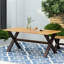Table de salle à manger en bois avec pieds en fer, 69,98 l 35,11 po 30,02 H pieds