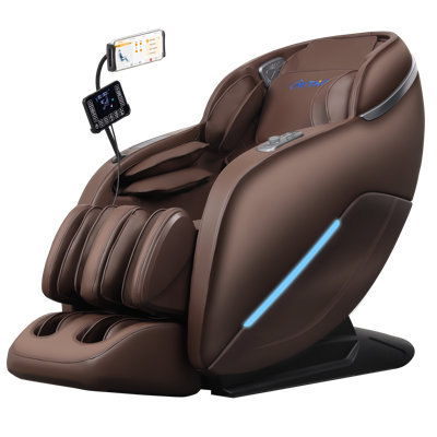 MassaMax - Mythia Full Body Massage Chair,Zero Gravity with Heat Therapy,Body Scan,APP Control - Brown