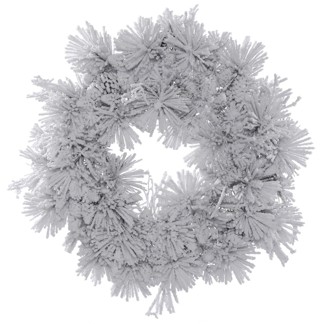Artificial Flocked Alberta Wreath The Holiday Aisle®