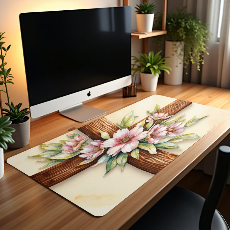 Polyester Desk Pad, 14.4x12.1