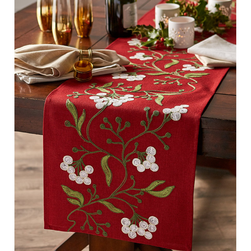Sheali Runner Floral Cotton Table Runnner