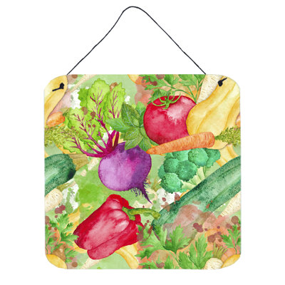 Décoration murale ferme à une table à légumes aquarelle